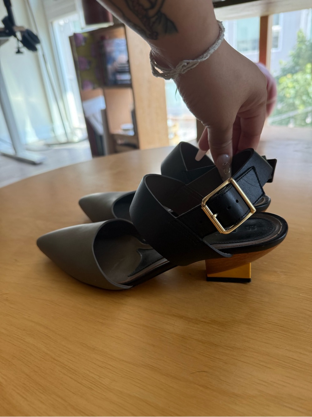 Marni Leather Kitten Heels